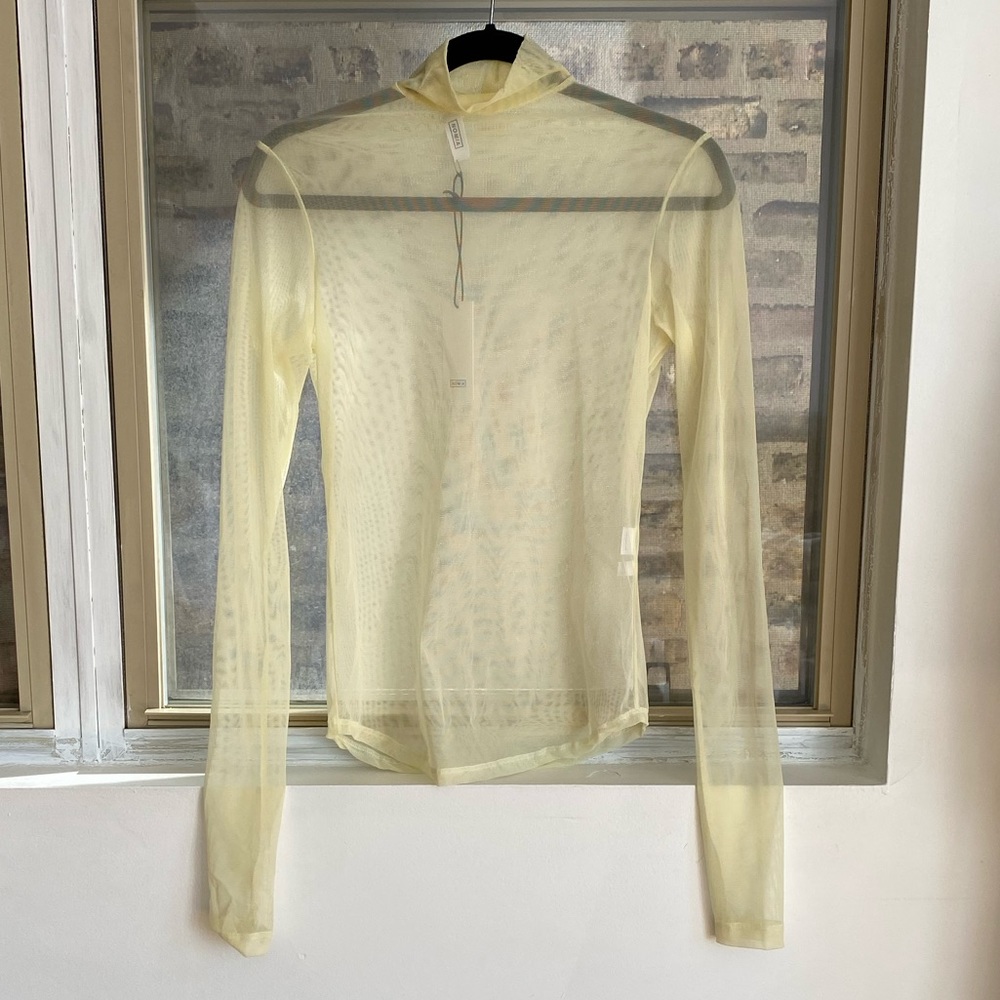 NWT Nomia sheer turtleneck (ivory)